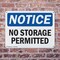 Signmission No Storage Permitted, 14 in W x Rectangle, Aluminum OS-2PACK-NS-A-1014-L-14868 - alternate 6